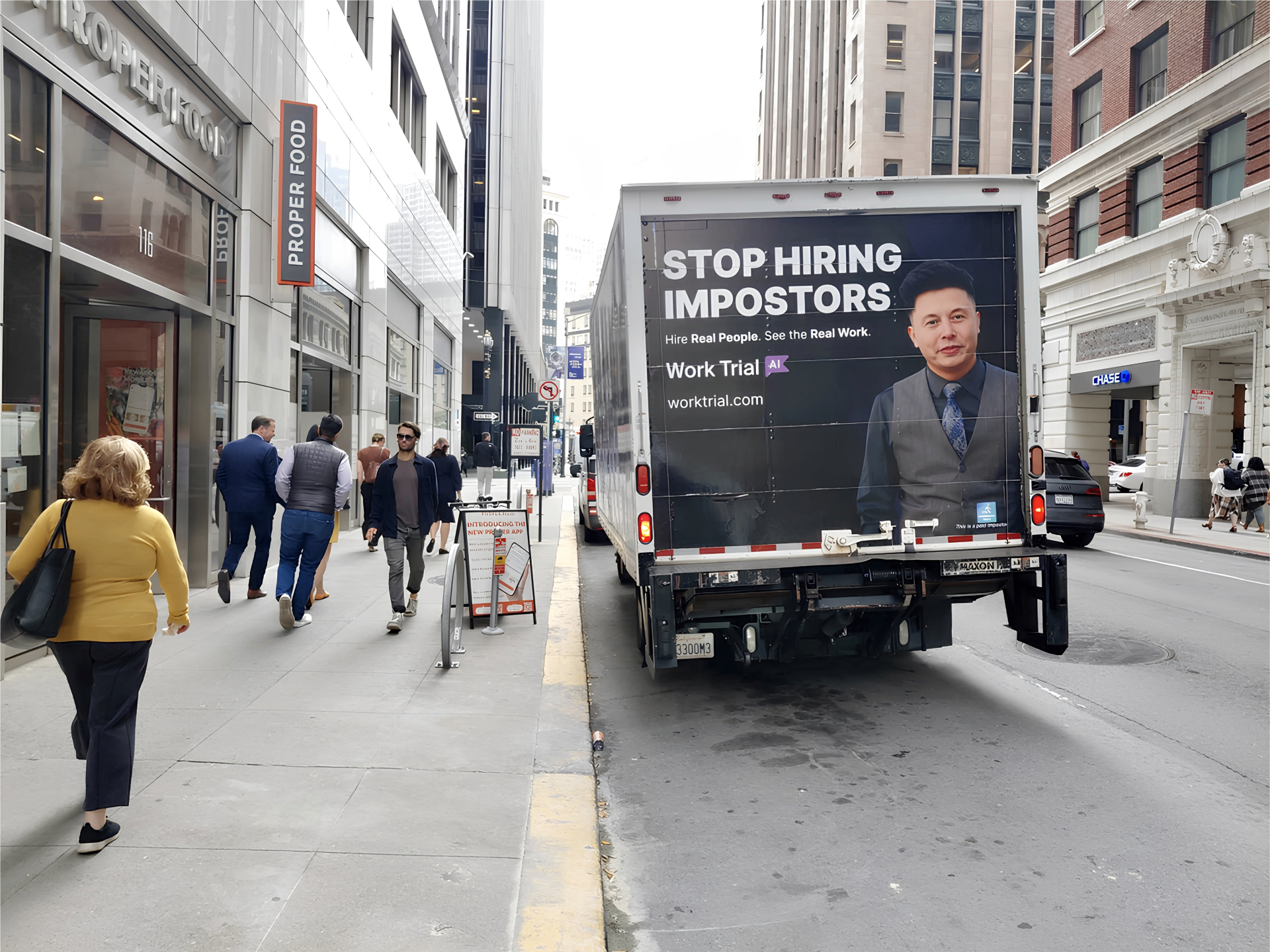 Work Trial AI — out-of-home campaign — slide 2